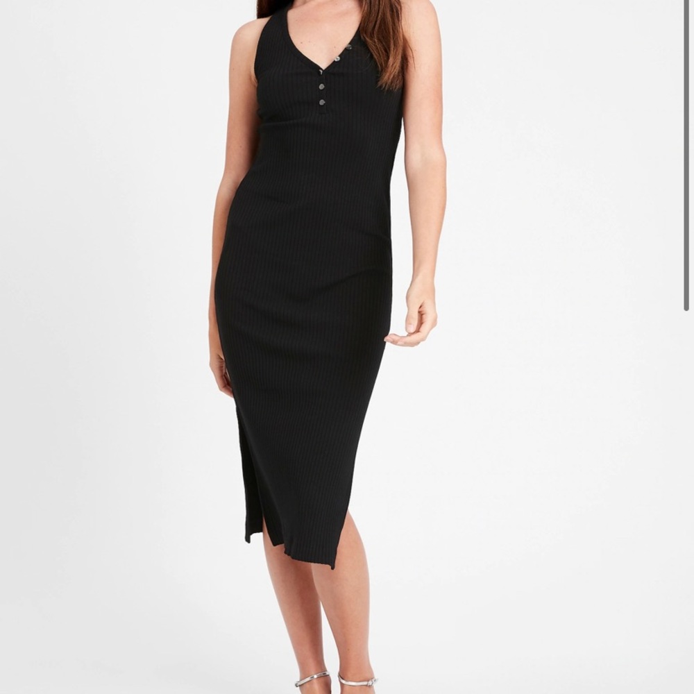 NWT SOLD OUT! Banana Republic Black Maxi Henley S
